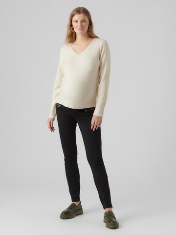 Vero Moda Maternity Neulepaita 'NEW WIND' värissä beige