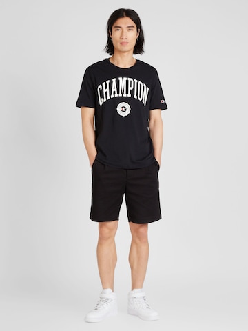 juoda Champion Authentic Athletic Apparel Marškinėliai