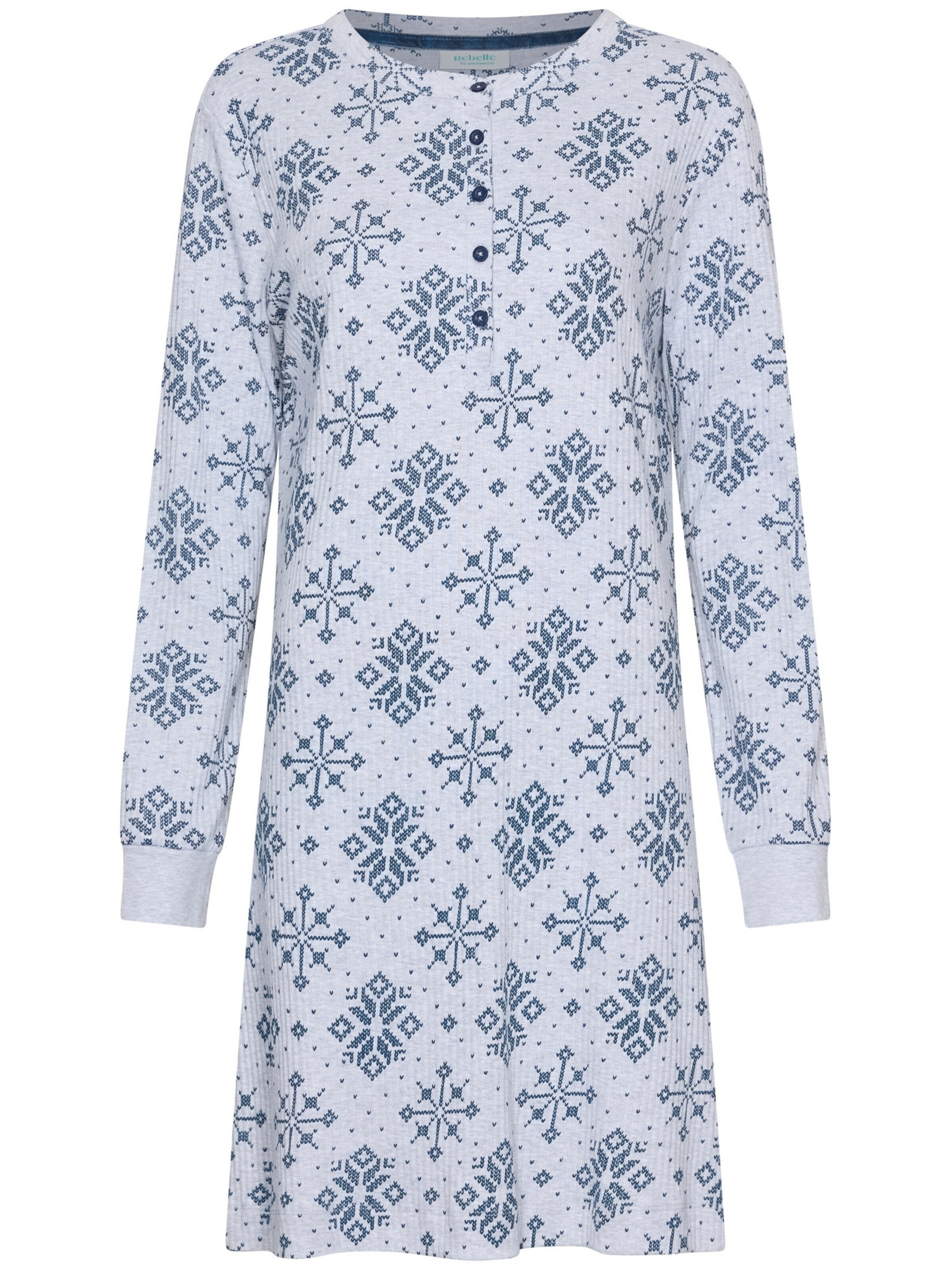 Rebelle Nachthemd 'Snowy Sparkles'‌‌‌‌‌‌ in Blau: Vorderseite