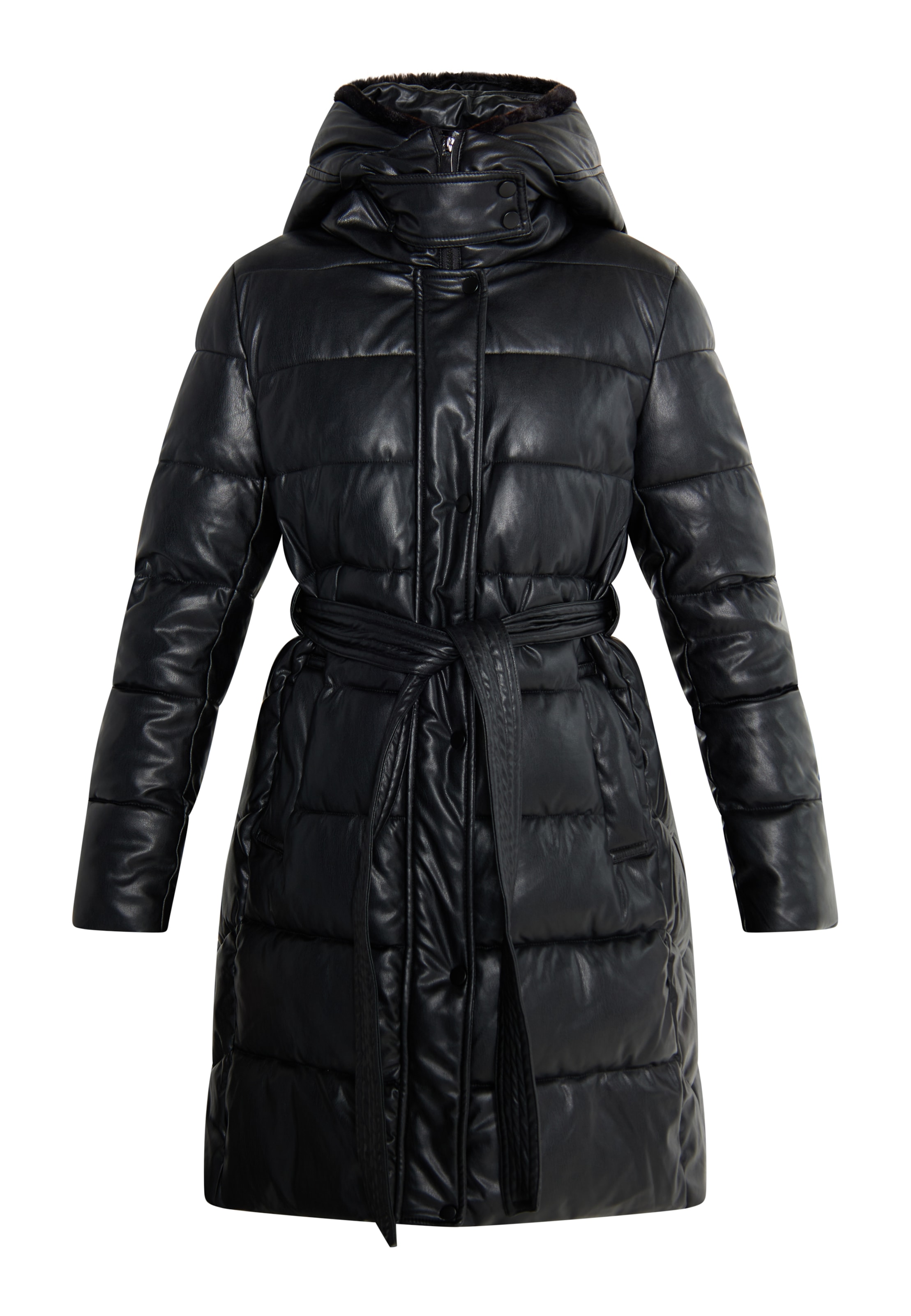 Palton de iarnă 'Mioki' de la faina pe negru: față