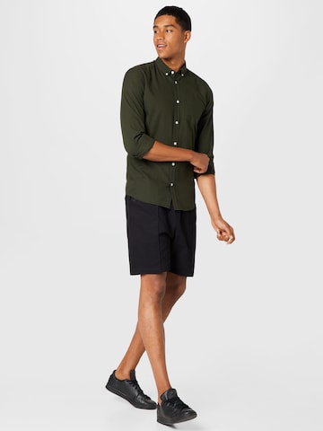 Only & Sons Slim fit Button Up Shirt 'ALVARO' in Green