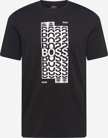 BOSS Green Shirt in Zwart: voorkant