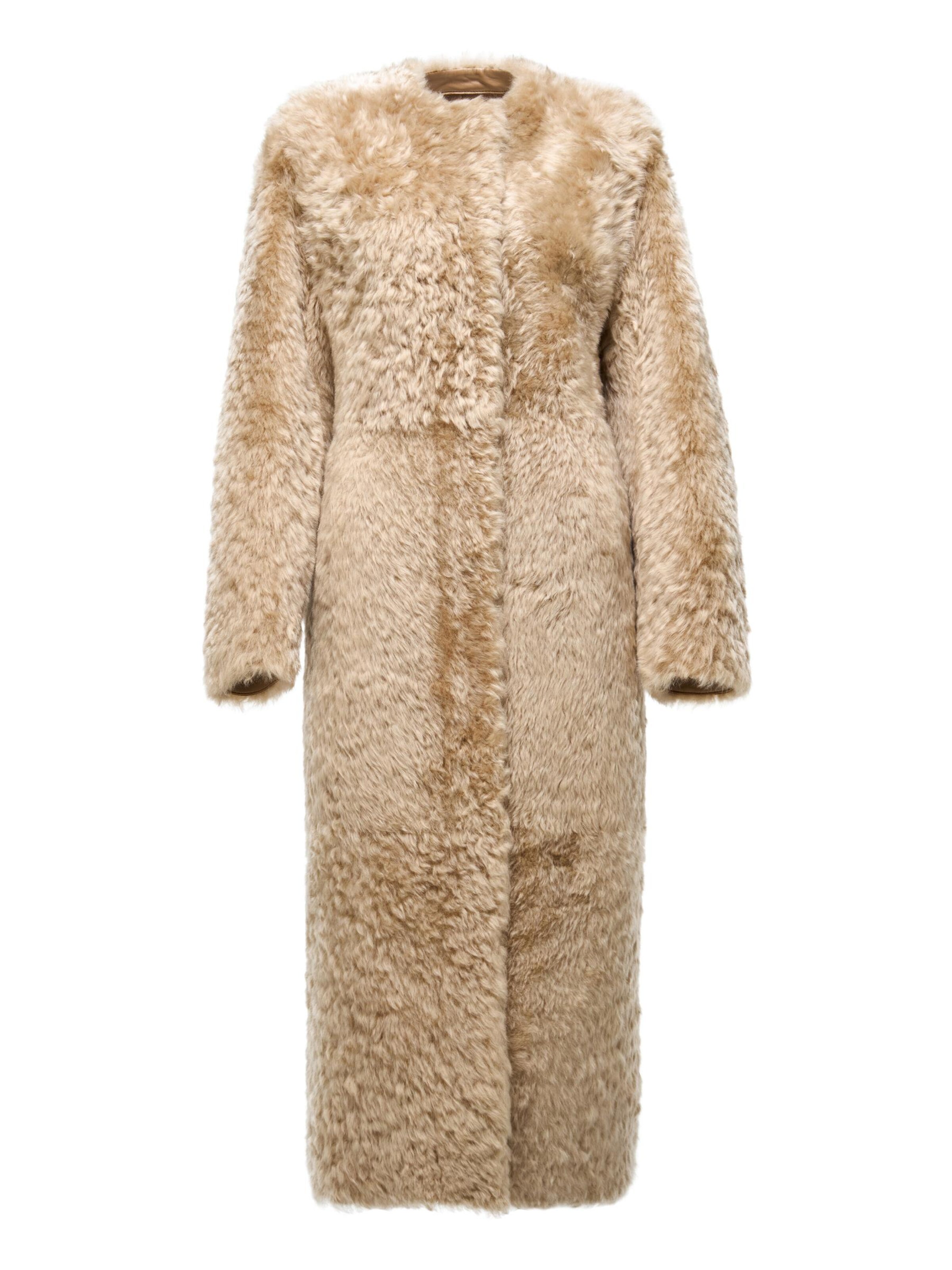 V S P Vinterfrakke 'Inesse' i beige: forside