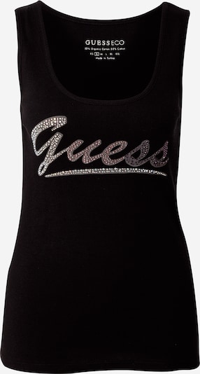 Top GUESS pe negru / argintiu, Vizualizare produs