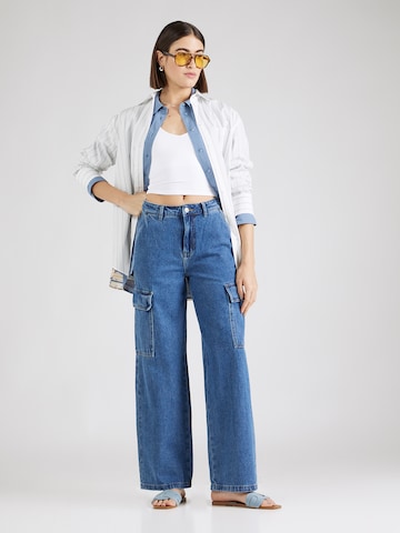 Wide Leg Jeans cargo 'Astas' minimum en bleu