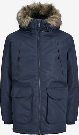 JACK & JONES Winter Parka 'JJEConstruct' in XXXL in Dark blue / Light brown, Item view