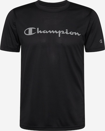 Champion Authentic Athletic Apparel Λειτουργικό μπλουζάκι σε μαύρο: μπροστά