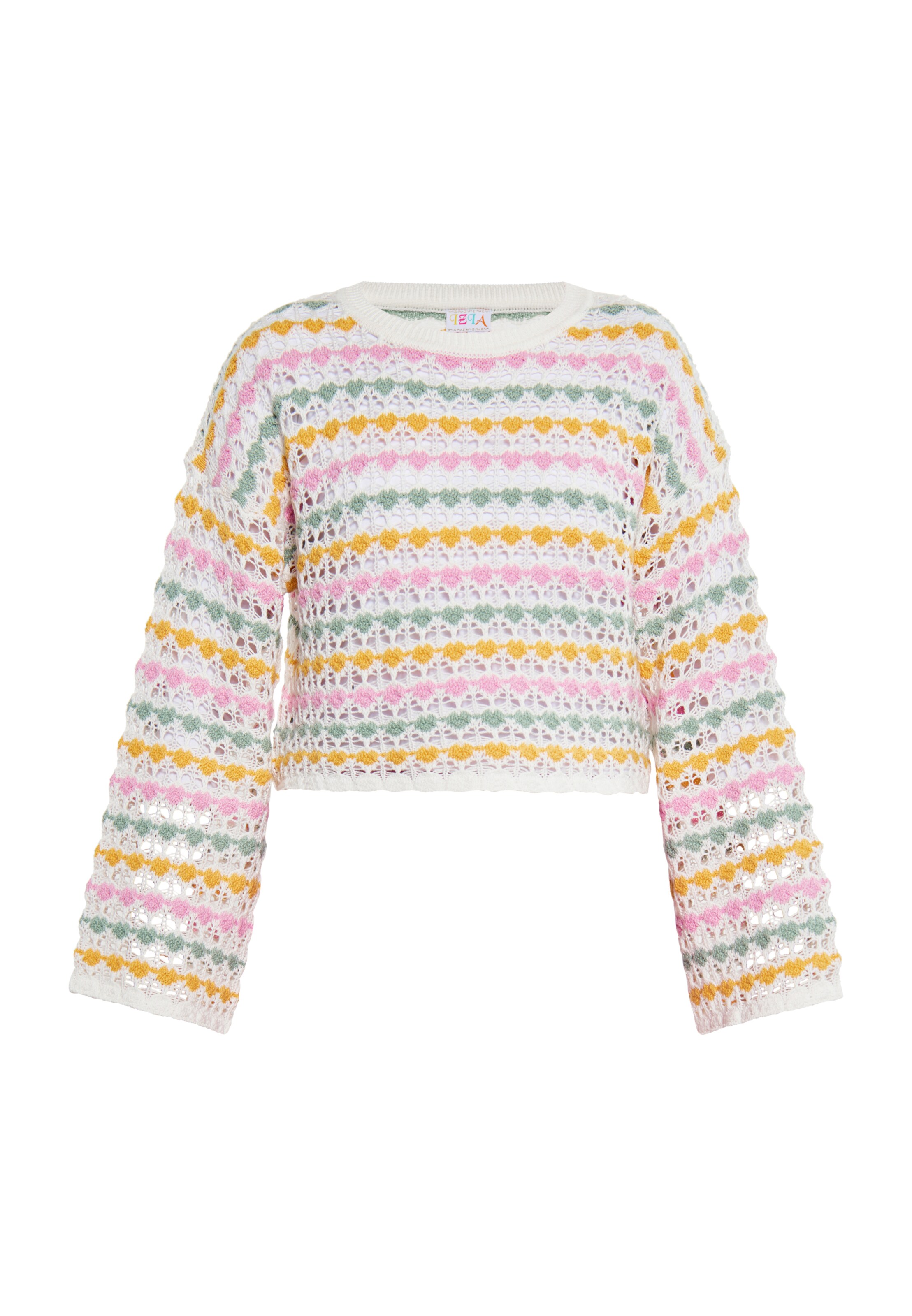 IZIA Sweater in Dark yellow / Reed / Rose / Off white, Item view