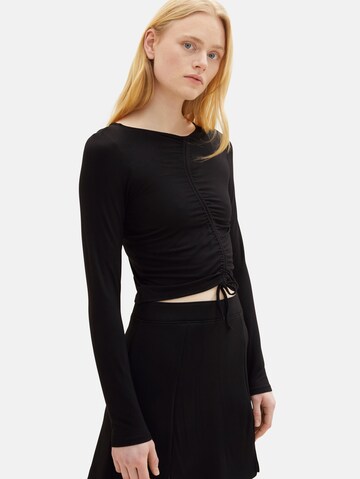 Maglietta di TOM TAILOR DENIM in nero