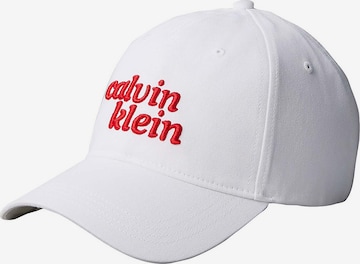 Casquette Calvin Klein en blanc : devant