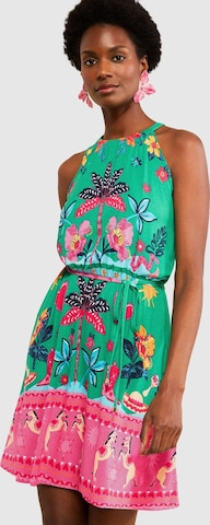 love & roses - Vestido de verão em verde: frente