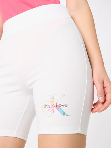 Calvin Klein Jeans Skinny Leggings 'Pride' in White