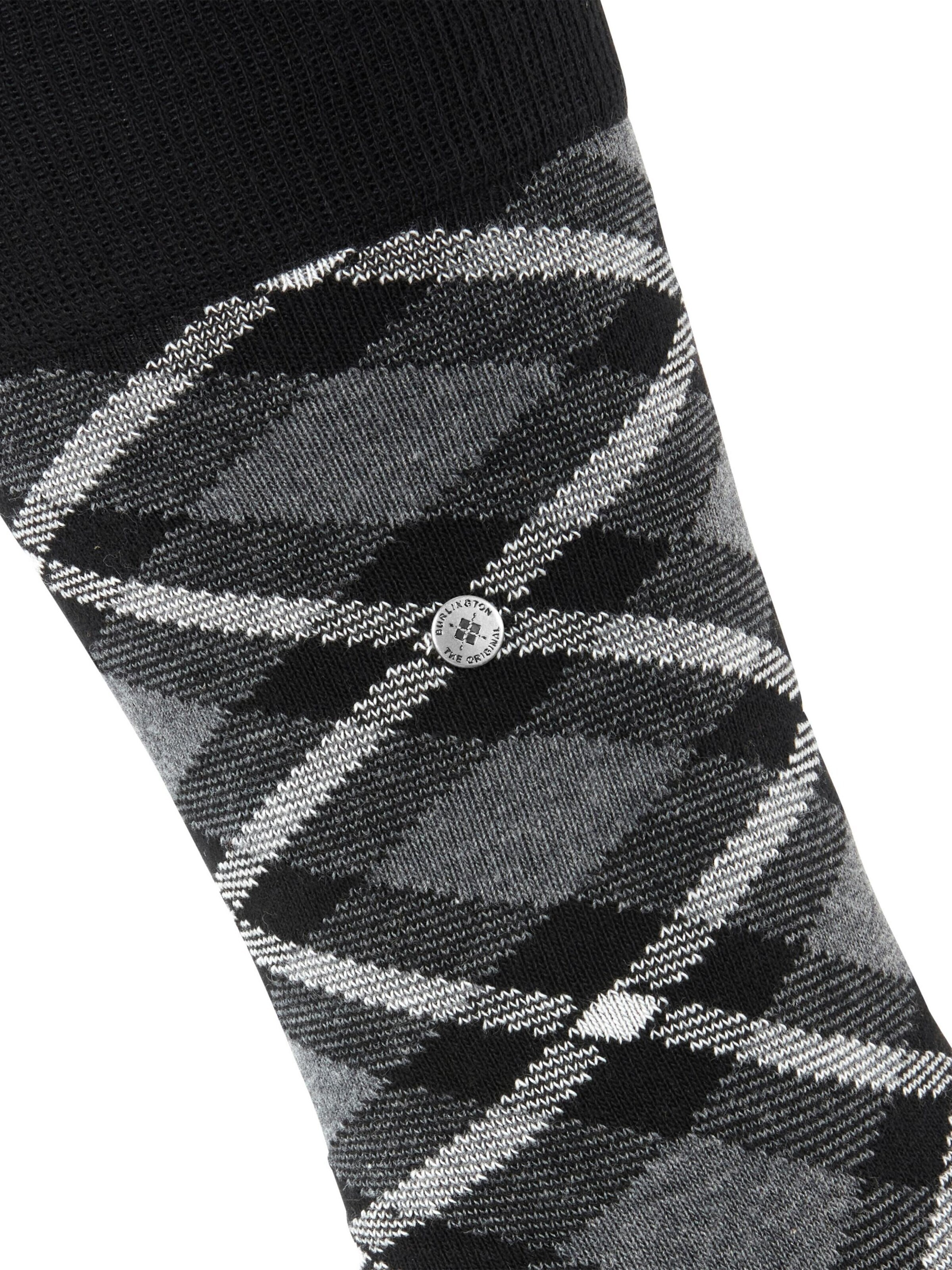 BURLINGTON Socks 'Tartan' in Black