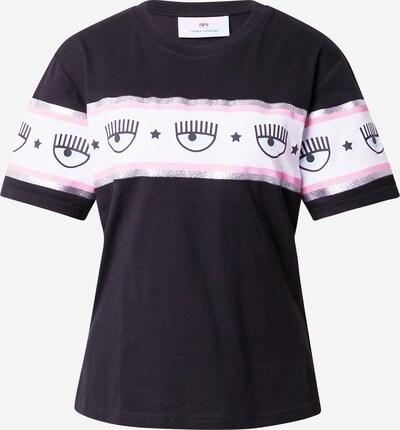 Tricou Chiara Ferragni pe roz deschis / negru / argintiu / alb, Vizualizare produs