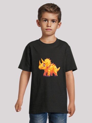 F4NT4STIC Shirt 'Süßer Triceratops Dinosaurier' in Black: front