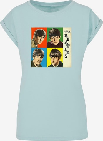 Merchcode T-Shirt 'Beatles - 4 Colored' in Blau: predná strana