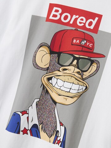 Maglietta 'Bored Ape' di NAME IT in bianco
