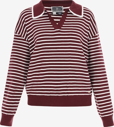 Megztinis iš DreiMaster Maritim, spalva – tamsiai raudona / balta, Prekių apžvalga