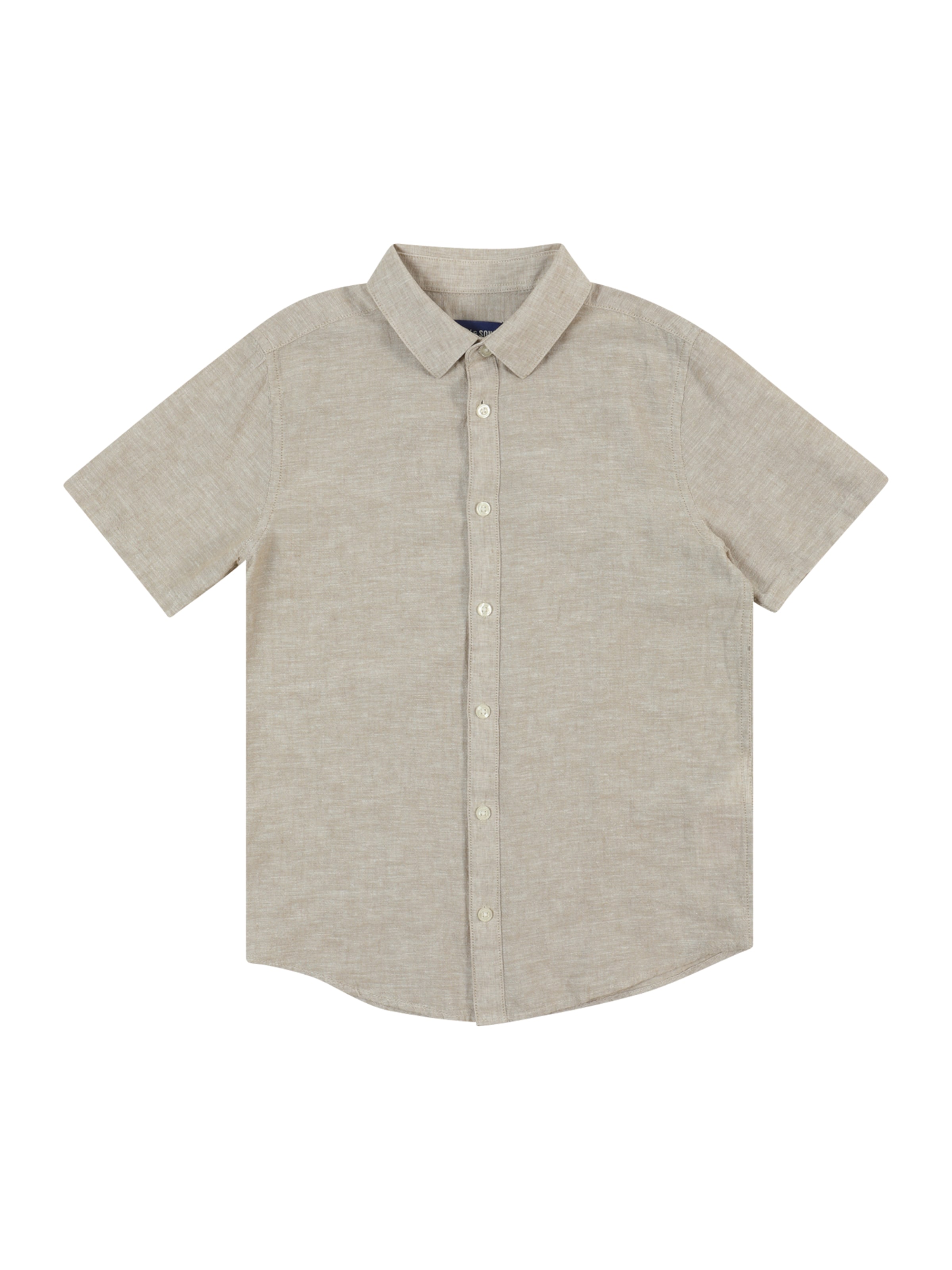 Only & Sons Junior Слим Рубашка 'OSJCaiden' в Бежевый: спереди