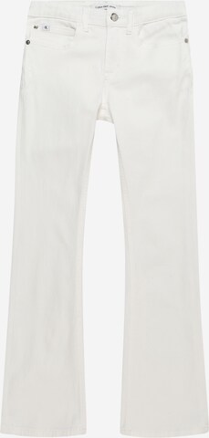 Calvin Klein Jeans Flared Jeans in Wit: voorkant