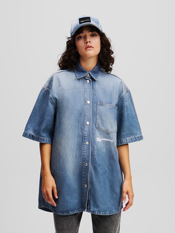 KARL LAGERFELD JEANS Bluse in Blau: Vorderseite