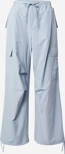 Bershka Pantalon cargo en bleu fumé, Vue avec produit
