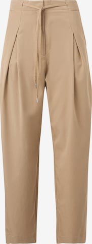 BOSSregular Hlače s naborima 'Tophelia' - smeđa boja: prednji dio