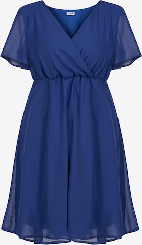 Robe de cocktail 'DENISA' Karko en bleu : devant