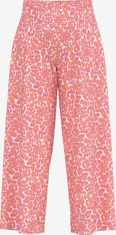 Ulla Popken Trousers with creases in Pink: front