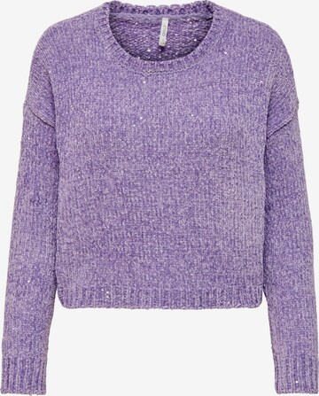 ONLY Sweter 'Nella' w kolorze fioletowy: przód