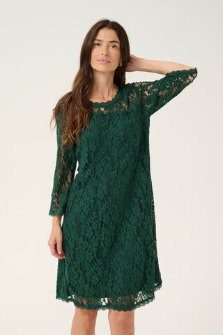 Cream Jurk 'Kit' in Groen: voorkant