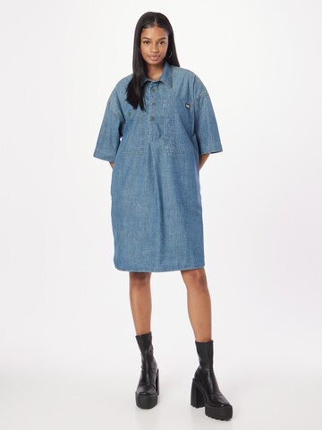 Robe-chemise G-Star RAW en bleu : devant