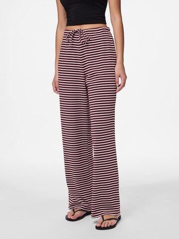PIECES Loose fit Trousers 'PCSoffi' in Red: front
