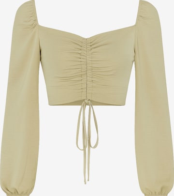 Chemisier Elara en beige : devant