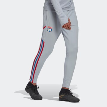 ADIDAS PERFORMANCE Skinny Workout Pants 'Tiro 21' in Grey: front