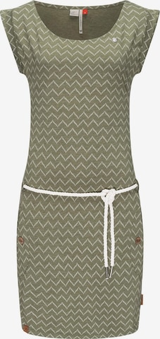 Ragwear Summer Dress 'Tag Zig Zag' in Green: front