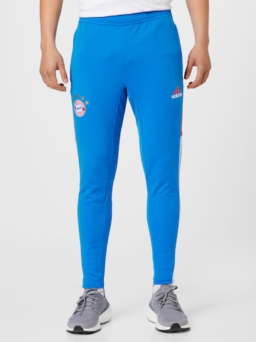 ADIDAS SPORTSWEAR Slimfit Spodnie sportowe 'Fc Bayern Condivo 22' w kolorze niebieski: przód