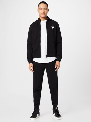 Karl Lagerfeld Zip-Up Hoodie in Black