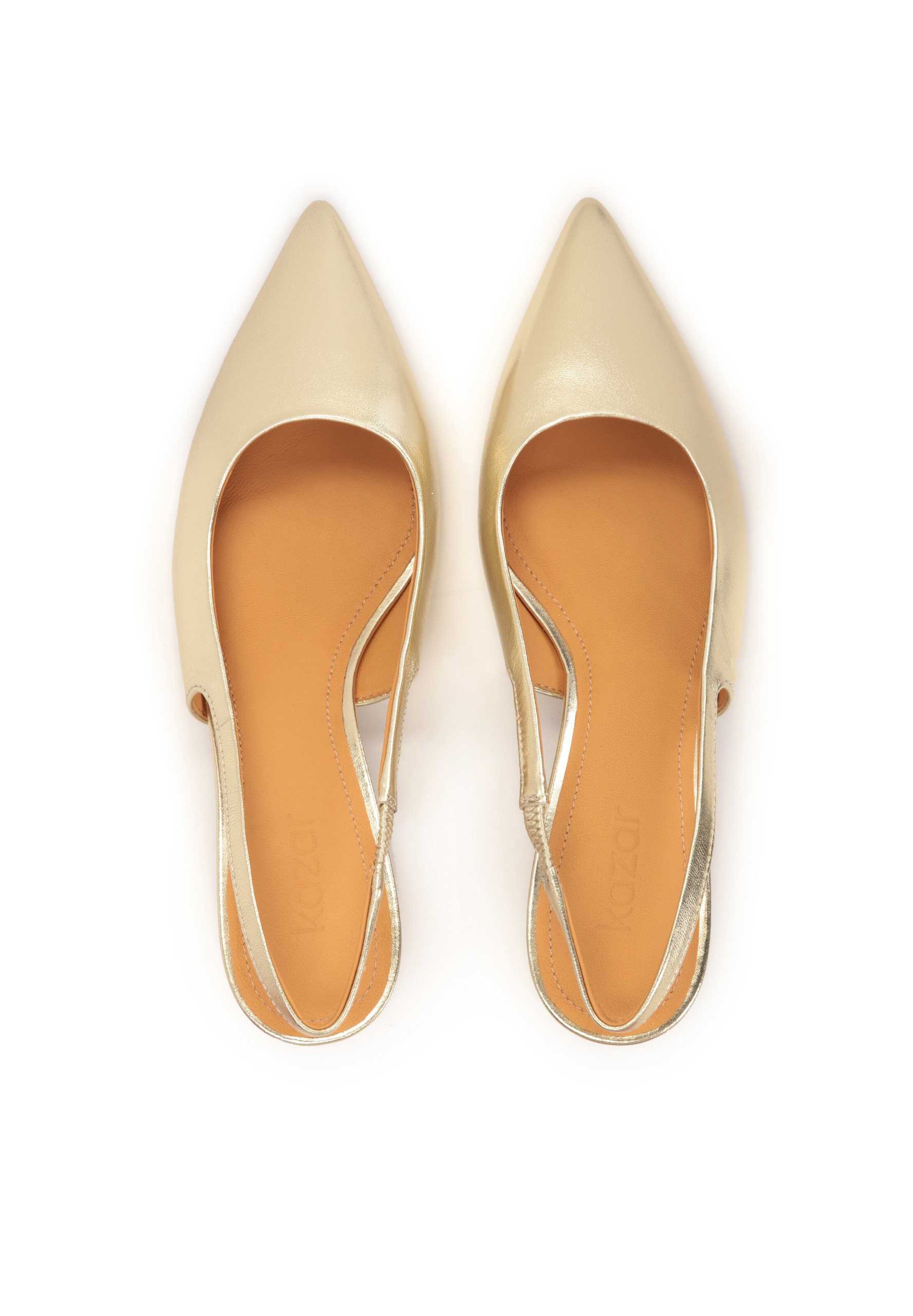 Kazar Lodičky s otvorenou pätou - Zlatá