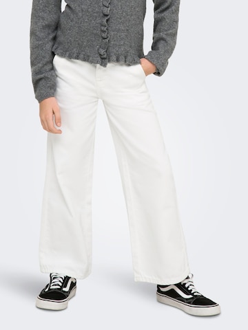 ONLY GIRLS Wide Leg Jeans 'KOGComet' in Weiß: Vorderseite