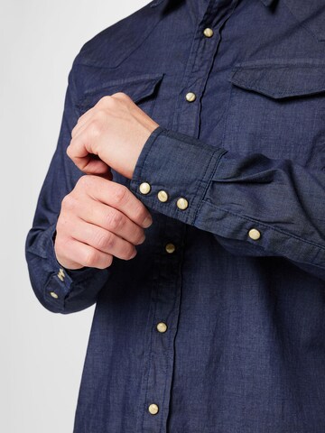 Herrlicher - Regular Fit Camisa 'Clint' em azul