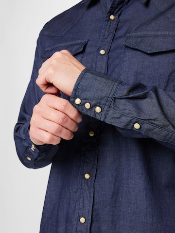 Herrlicher Regular fit Button Up Shirt 'Clint' in Blue