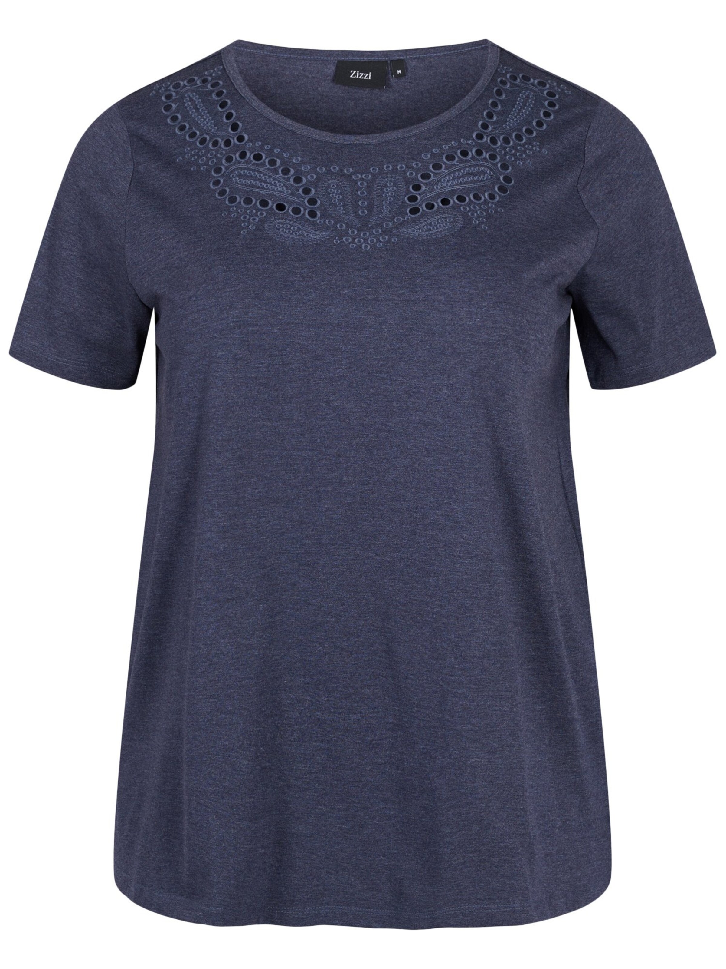 Frauen Shirts & Tops Zizzi T-Shirt 'Camryn' in Taubenblau - YH76999