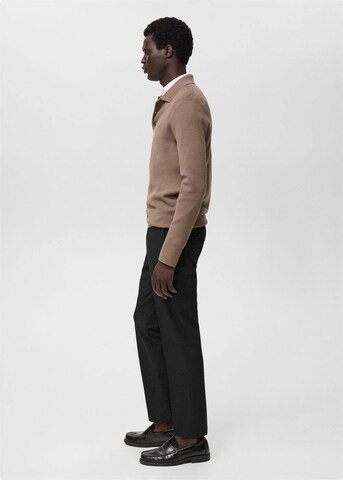MANGO MAN Slim fit Pleated Pants 'Bologna' in Black