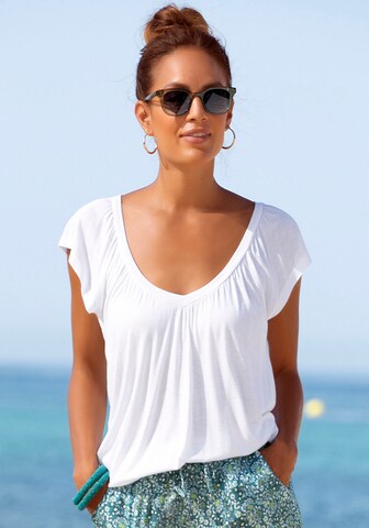 LASCANA Shirt in White: front