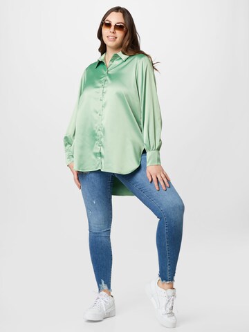 Vila Curve Bluse in Grün