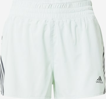 ADIDAS SPORTSWEAR Workout Pants 'Run Icons 3' in Green: front