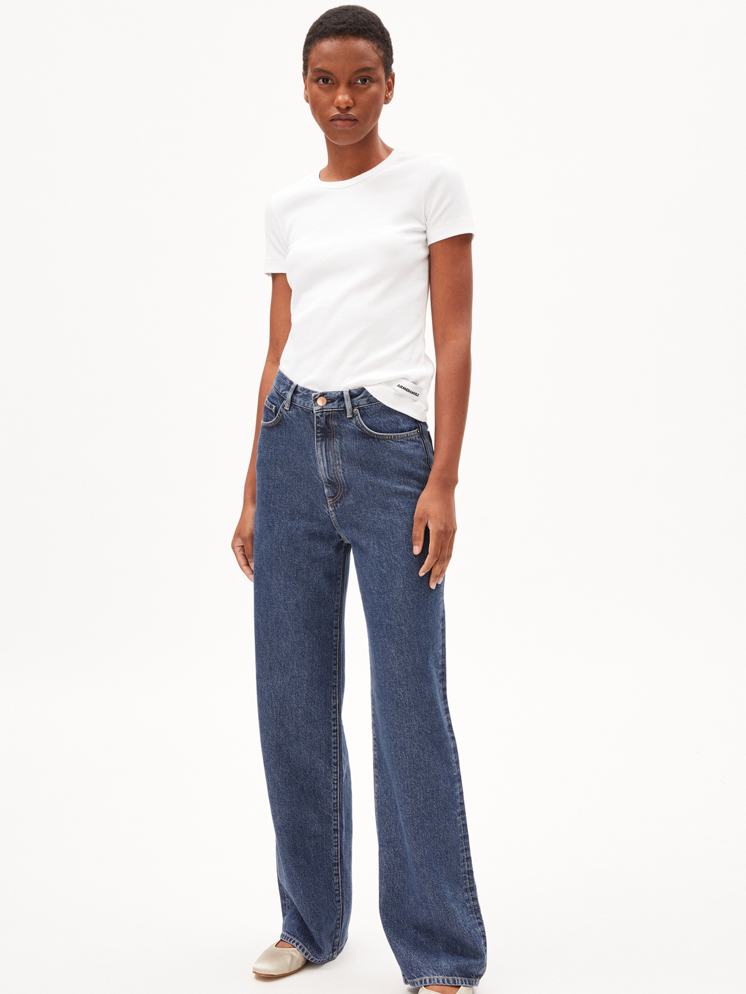 ARMEDANGELS Wide Leg Jeans ENIJAA FLOW in Blau: Vorderseite