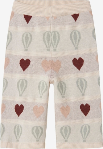 Lil'Atelier Wide leg Broek in Beige: voorkant