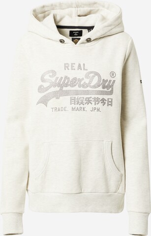 Sweat-shirt Superdry en beige : devant